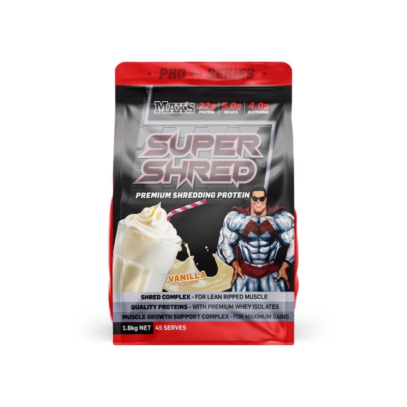 Maxs Supplements Pro Series Super Shred 1.8kg Vanilla