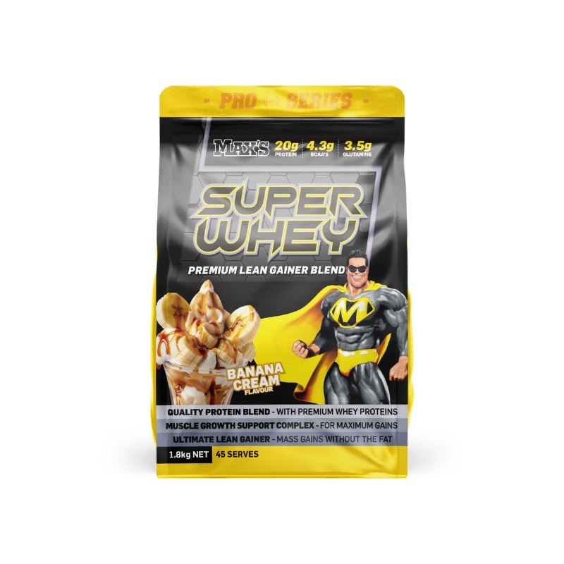 Maxs Supplements Pro Series Super Whey 1.8kg Banana Cream