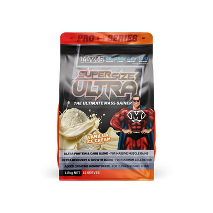 Maxs Supplements Pro Series Super Size Ultra 1.8kg Vanilla Ice Cream