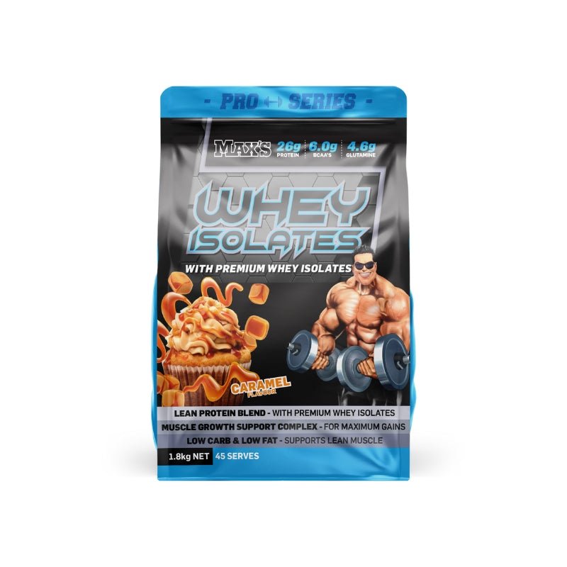 Maxs Supplements Pro Series Whey Isolate 1.8kg Caramel