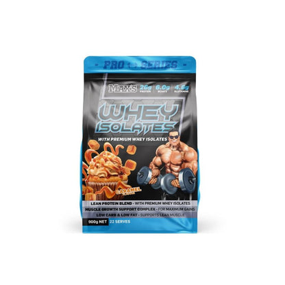 Maxs Supplements Pro Series Whey Isolate 900g Caramel