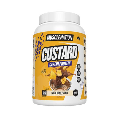 Muscle Nation Custard Casein Choc Honeycomb
