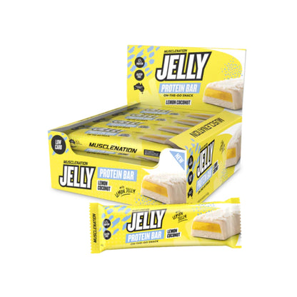 Muscle Nation Jelly Protein Bar - Lemon Coconut Box of 12