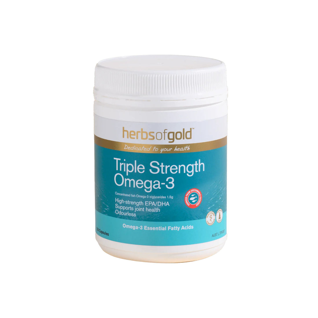 Herbs of Gold Triple Strength Omega 3 Fish Oil Vitamins and Health