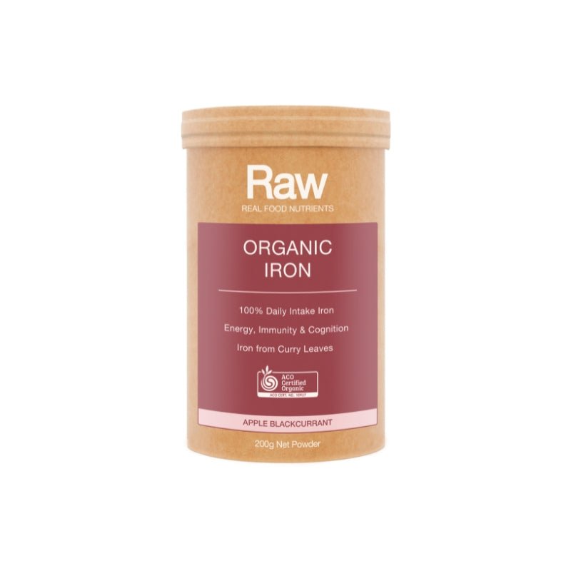 Raw Real Food Nutrients Organic Iron 200g Apple Blackcurrant