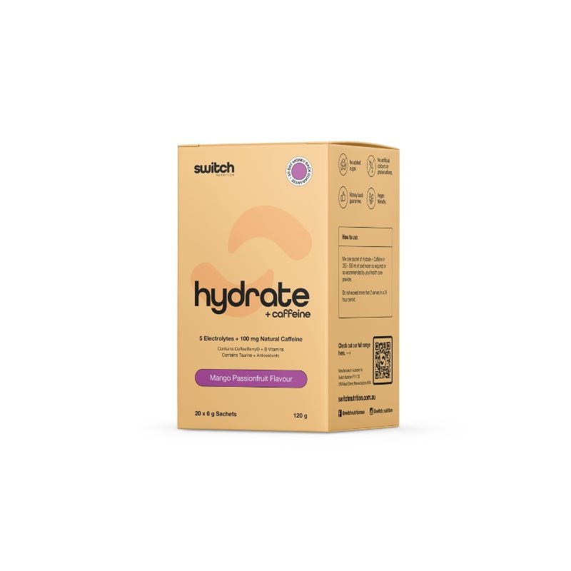 Switch Nutrition Hydrate + Caffeine Mango Passionfruit 20 Serve