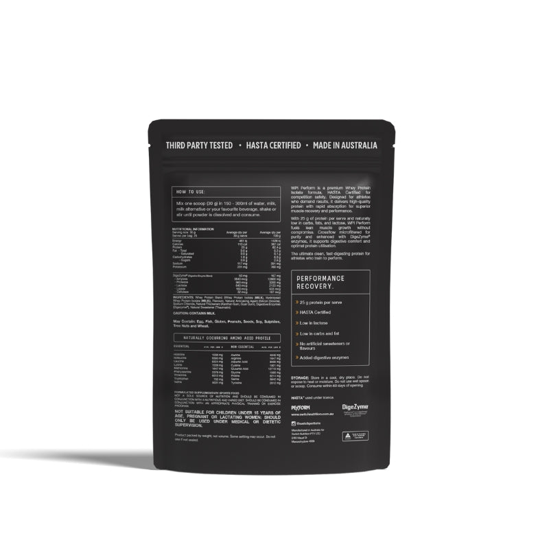 Switch Nutrition WPI Perform Hasta Vanilla