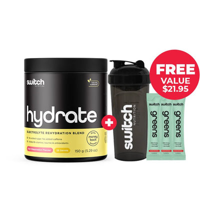 Switch Nutrition Hydrate + FREE Loaded Shaker | Value $21.95