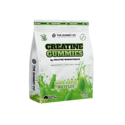 The Gummy Co Creatine Gummies - Sour Apple Bottles