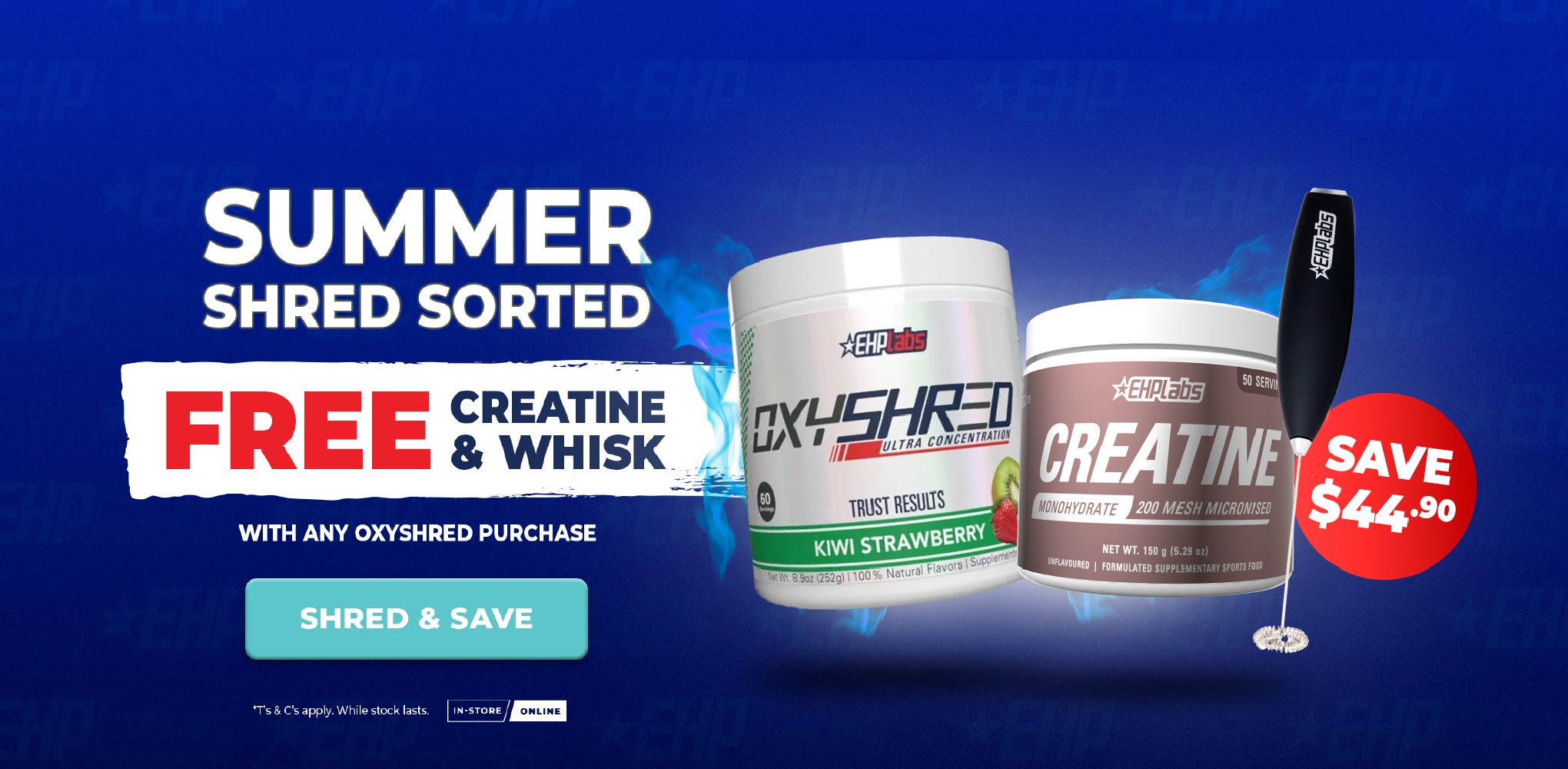FREE Creatine & Whisk with any oxyshred purchase
