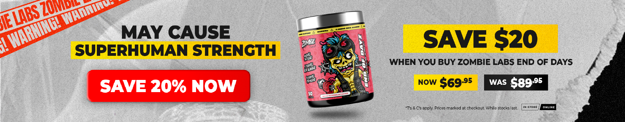 SAVE $20 Zombie Labs End of Days | December Deals