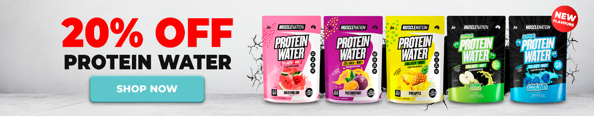 20% OFF Muscle Nation Protein Water