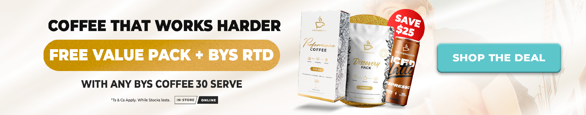 FREE Value Pack + RTD when you buy any 30 serve Collagen Coffee