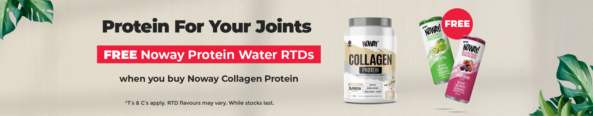 FREE Noway RTD x 2 with ATP Science Collagen Protein | December Deals