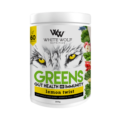 White Wolf Greens + Gut Health Immunity Green Powder