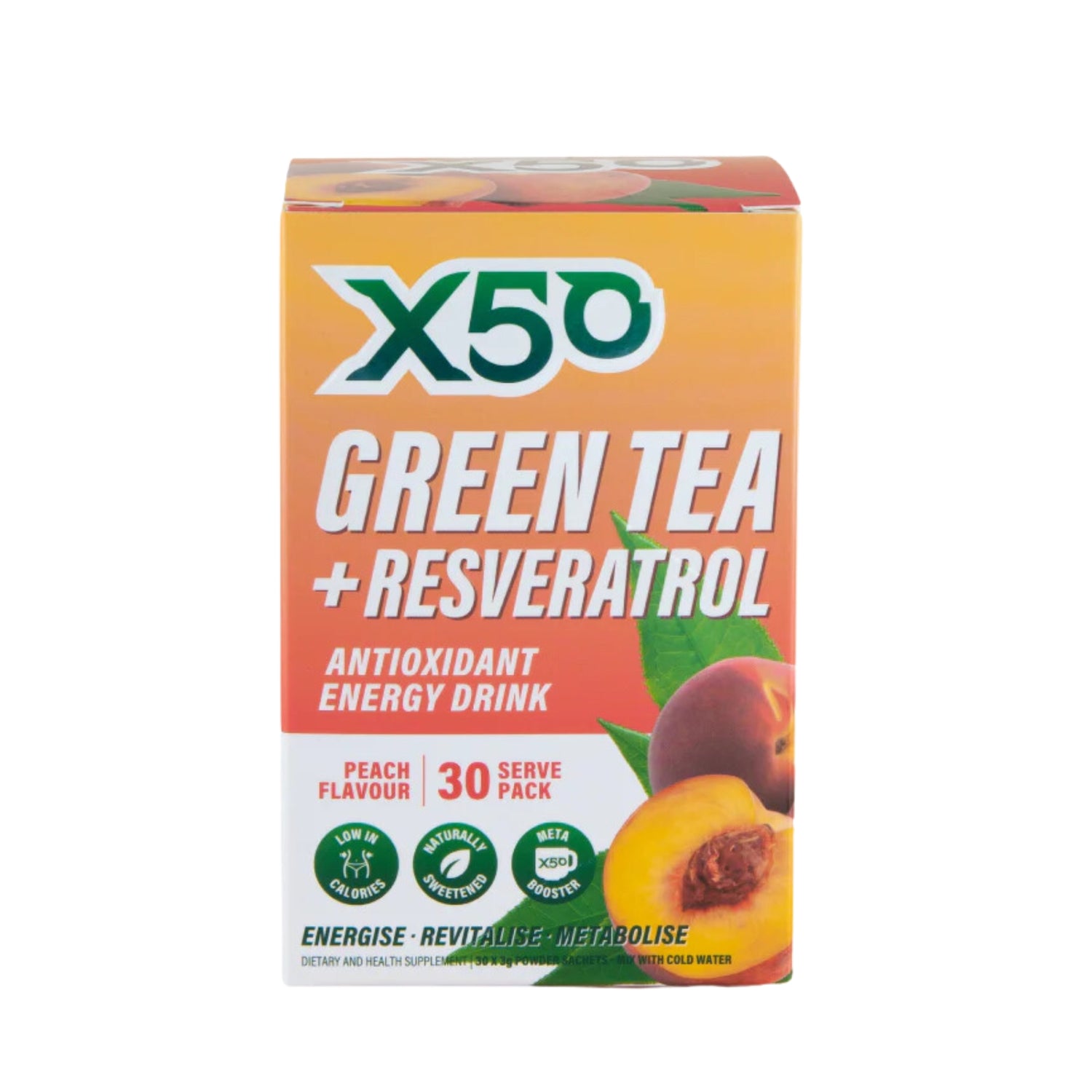 X50 GreenTea - 30 Serve Peach