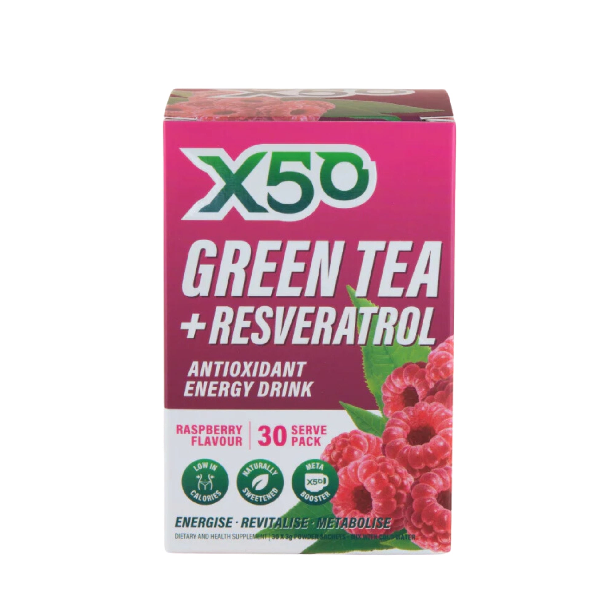 X50 GreenTea - 30 Serve Raspberry