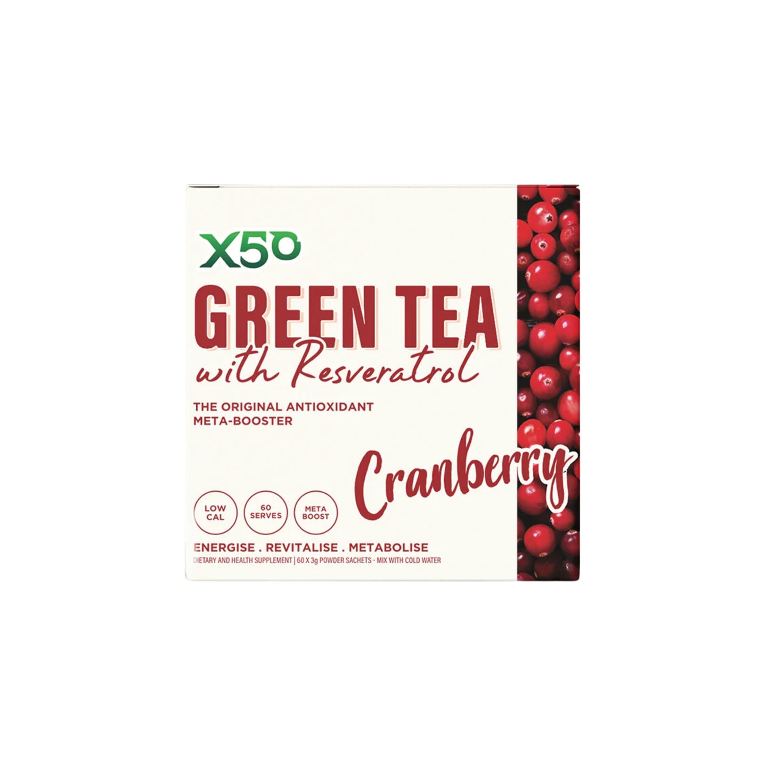 X50 Green Tea - Cranberry