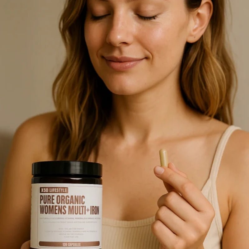 X50 Pure Organic Womens Multi + Iron