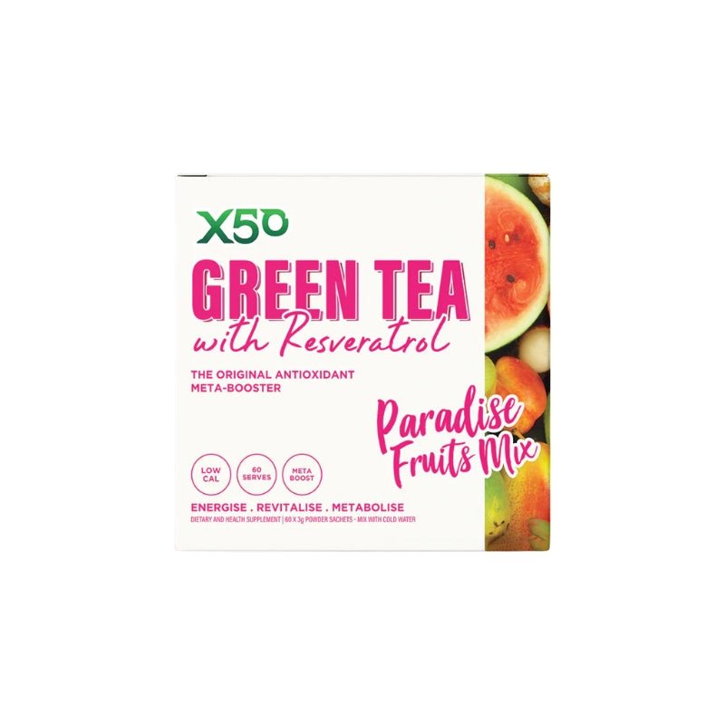 X50 Green Tea + - Paradise Fruits Mix