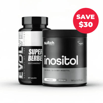 Evolve Super Berberine + Switch Nutrition Inositol Bundle Fast Bundle