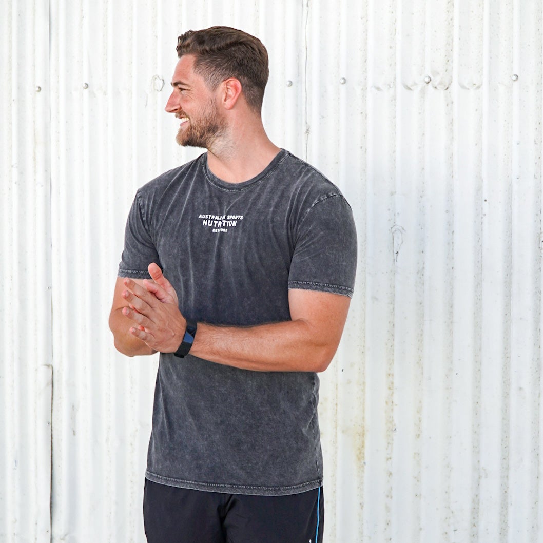 Australian Sports Nutrition Stone Wash T-Shirt Clothing and Apparel